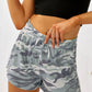 Printed Drawstring Elastic Waist Shorts
