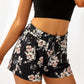 Printed Drawstring Elastic Waist Shorts