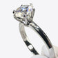 925 Sterling Silver 3 Carat Moissanite 6-Prong Ring
