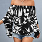 Printed Off-Shoulder Bell Sleeve Blouse