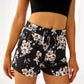 Printed Drawstring Elastic Waist Shorts