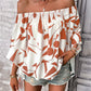 Printed Off-Shoulder Bell Sleeve Blouse