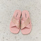 Forever Link Studded Cross Strap Sandals in Blush