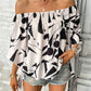 Printed Off-Shoulder Bell Sleeve Blouse